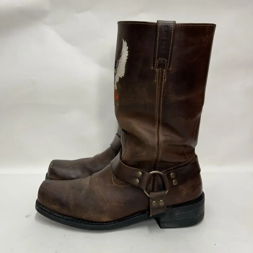Vintage Harley-Davidson Eagle Harness Boots “Brown”
